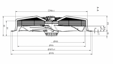 Ventilator axial Ziehl Abegg FN091-SDK.6N.V7P2 (910 mm)